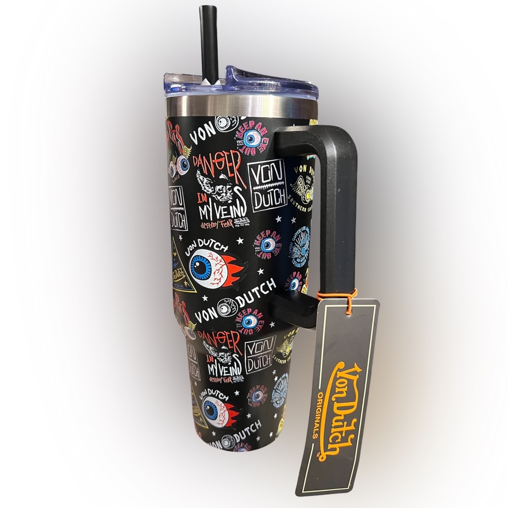 👁️Von Dutch "Danger In My Veins”40oz Tumbler👁️NWT